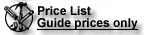 Price List - Guide prices only